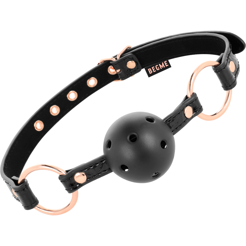 Begme - Zwart edition ball gag vegan leather