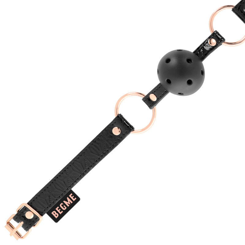 Begme - Zwart edition ball gag vegan leather