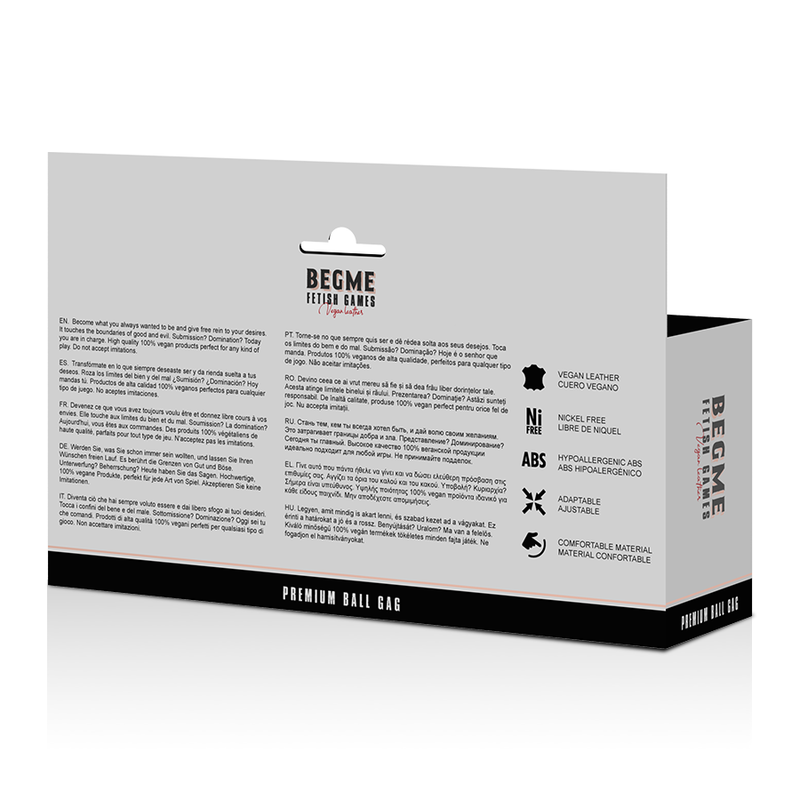Begme - Zwart edition ball gag vegan leather