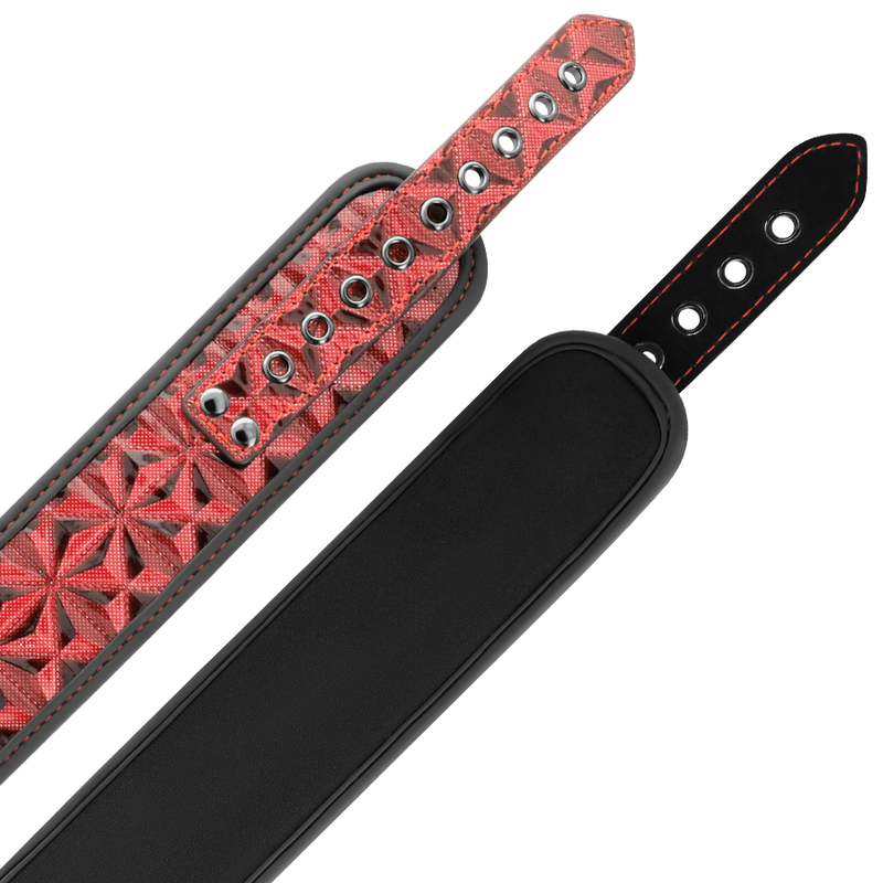 Begme - Rood edition collar met nipple clamps met neoprene lining
