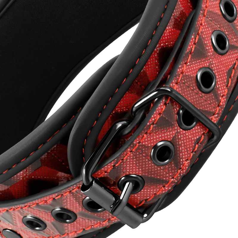 Begme - Rood edition collar met nipple clamps met neoprene lining