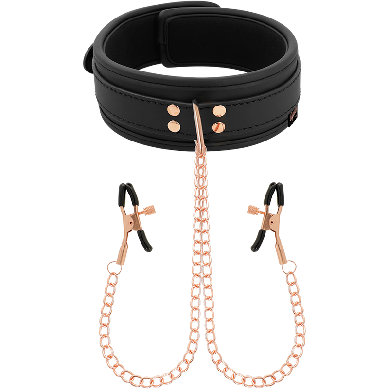 Coquette Chic Desire - Fantasy nipple clamp necklace met neoprene lining