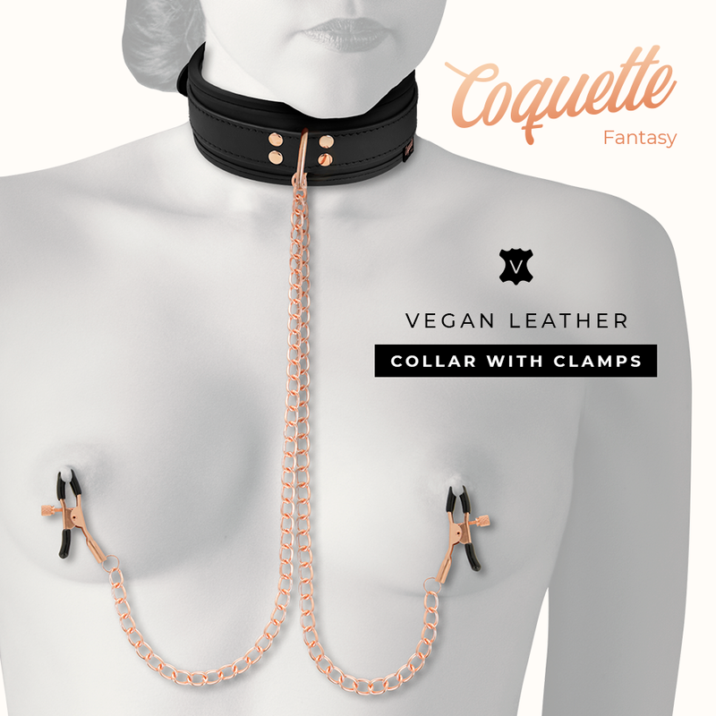 Coquette Chic Desire - Fantasy nipple clamp necklace met neoprene lining