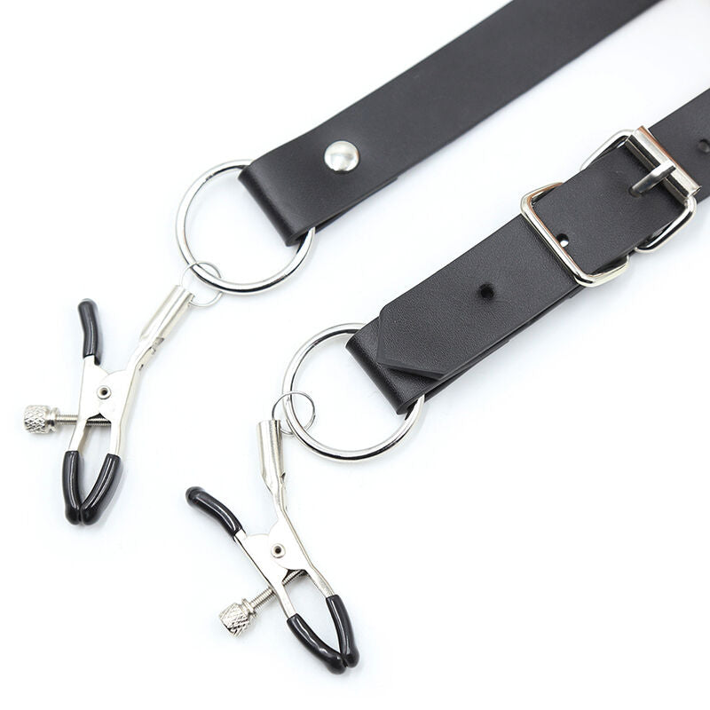 Ohmama Fetish - Clitoris clamps met leg straps