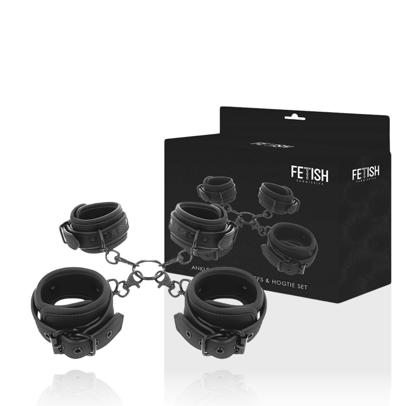 Fetish Submissive - Set of hand en ankle handcuffs met noprene lining