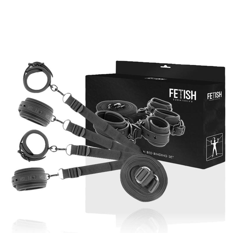 Fetish Submissive - Set of handcuffs en ties met noprene lining