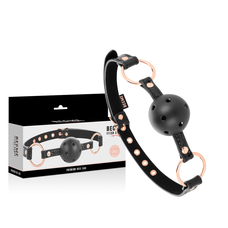 Begme - Zwart edition ball gag vegan leather
