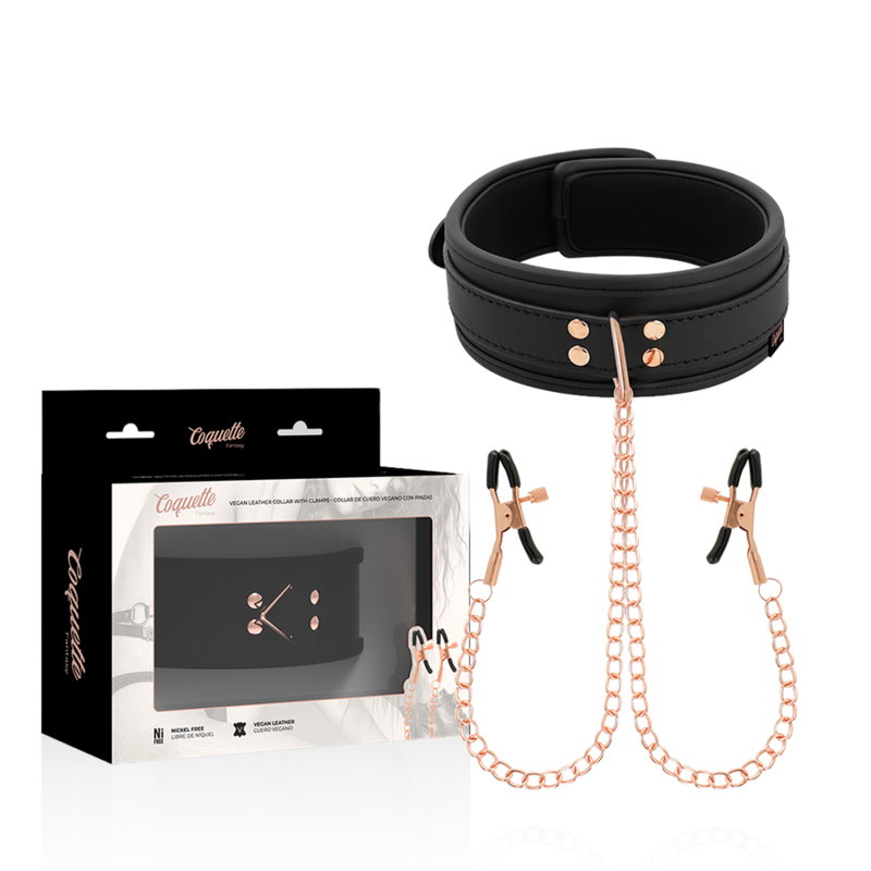 Coquette Chic Desire - Fantasy nipple clamp necklace met neoprene lining