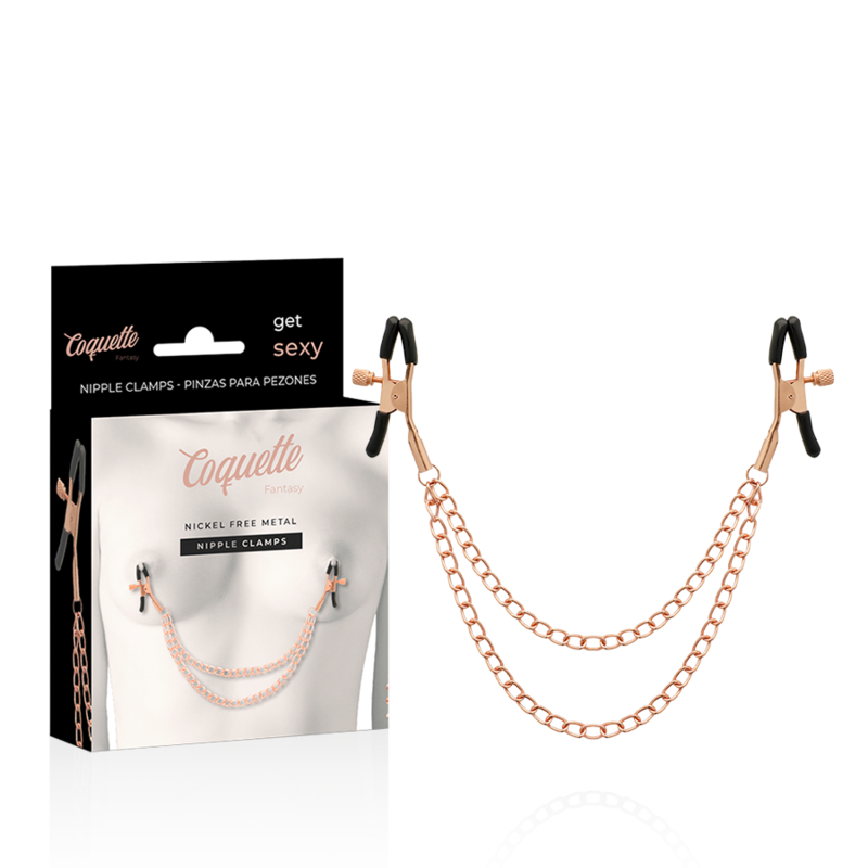 Coquette Chic Desire - Fantasy metal nipple clips met chain