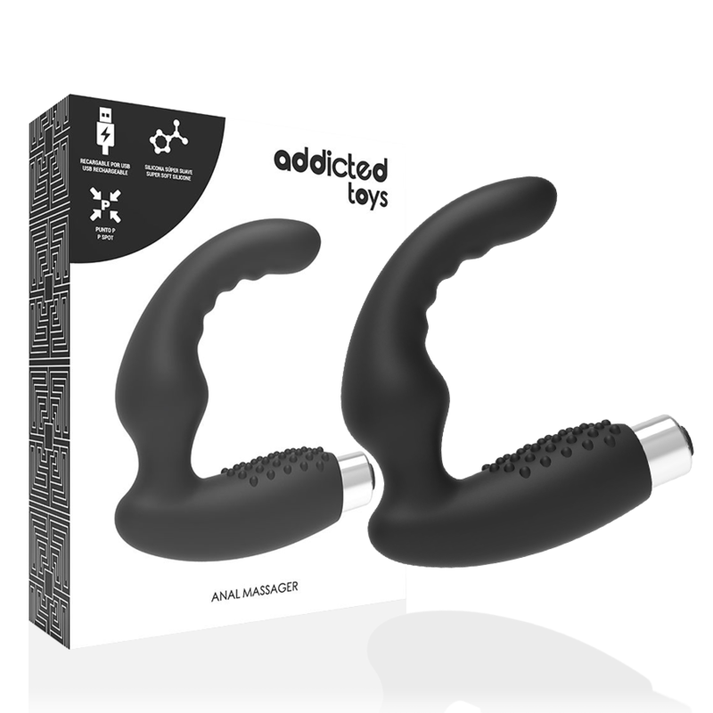Addicted Toys - Prostatic vibrator oplaadbaar model 2 - zwart