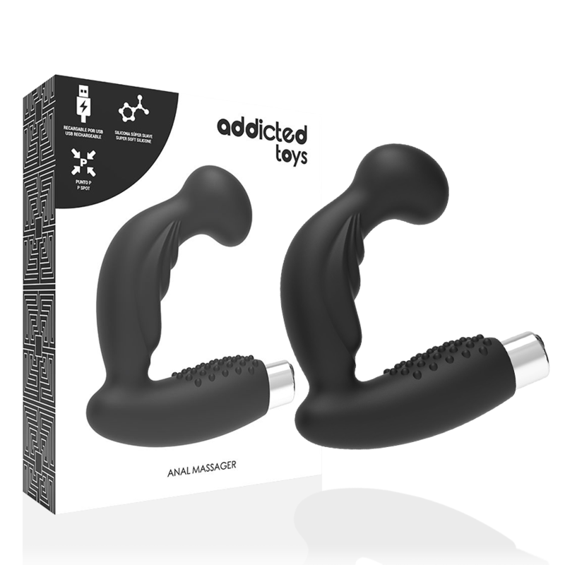 Addicted Toys - Prostatic vibrator oplaadbaar model 3 - zwart
