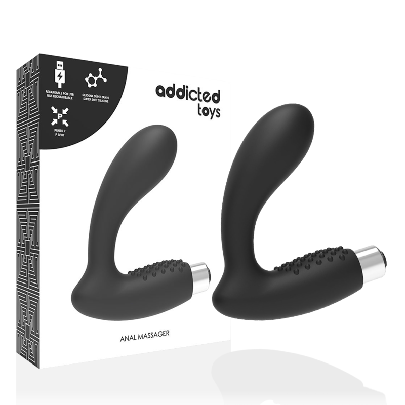 Addicted Toys - Prostatic vibrator oplaadbaar model 5 - zwart