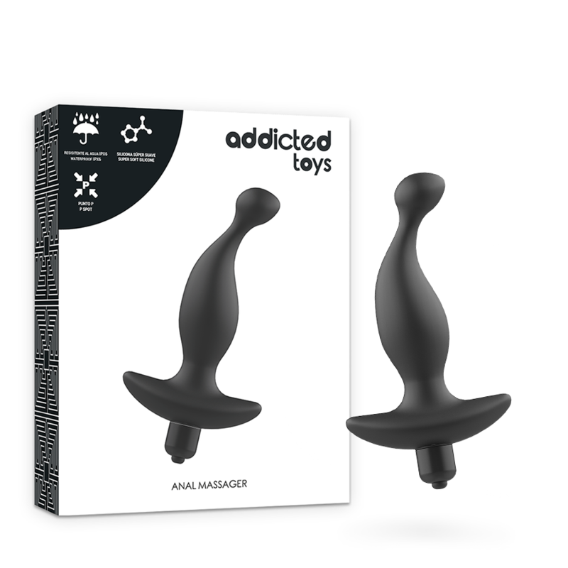 Addicted Toys - Anal massager met zwart vibrationmodel 1