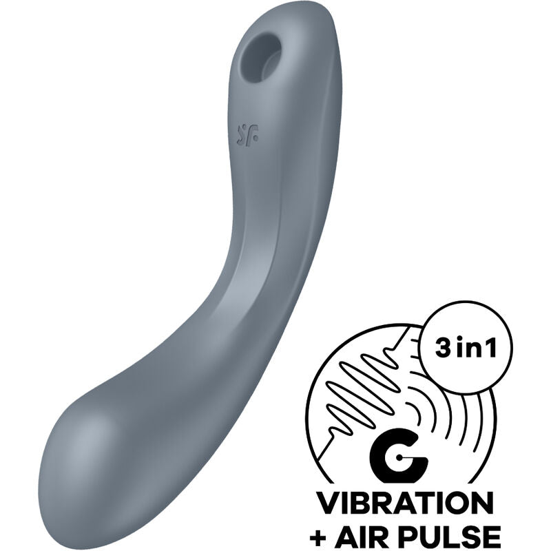 Satisfyer - Curve trinity 1 air pulse vibration grijs