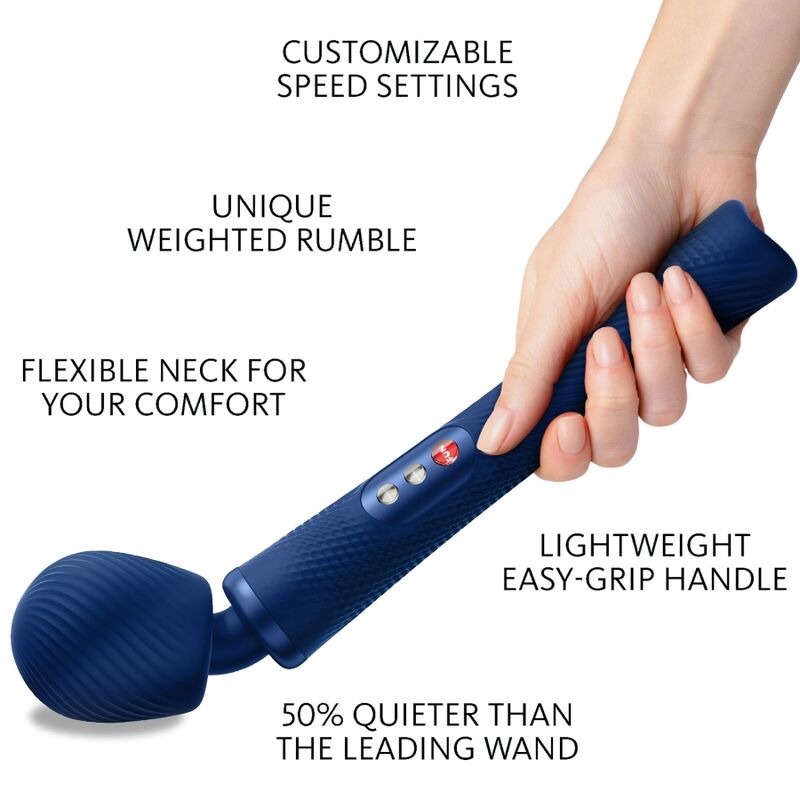 Fun Factory - Vim siliconen oplaadbaar vibrating weighted rumble wand midnight blauw