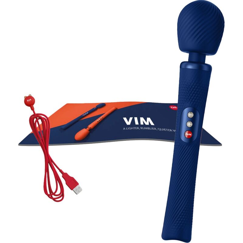 Fun Factory - Vim siliconen oplaadbaar vibrating weighted rumble wand midnight blauw
