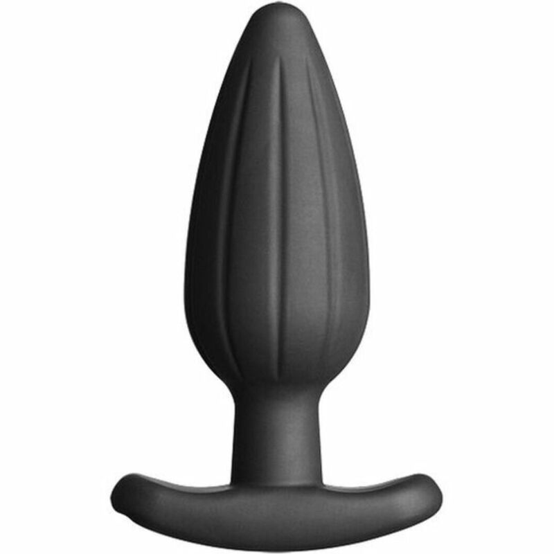Electrastim - Siliconen zwart rocker buttplug large