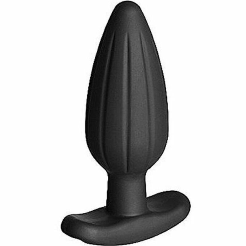 Electrastim - Siliconen zwart rocker buttplug large