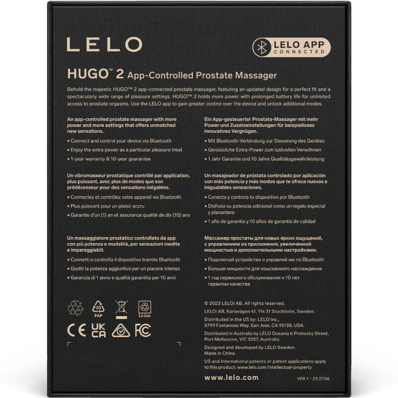 Lelo - Hugo 2 zwart prostate massager