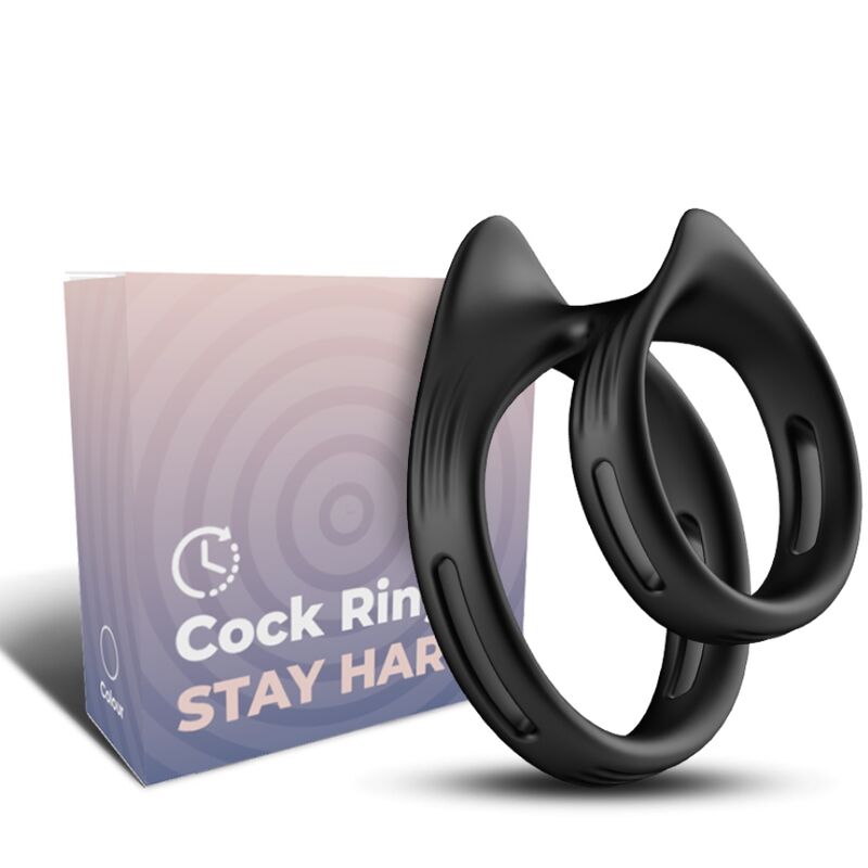 Armony - DualRing dubbele elastische penisring - zwart