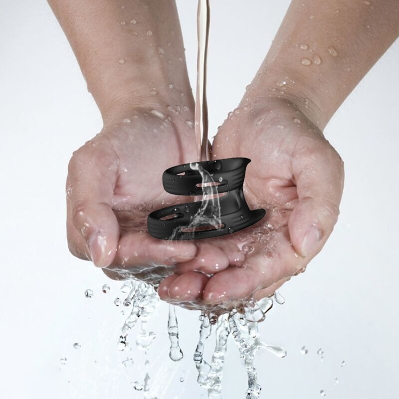 Armony - DualRing dubbele elastische penisring - zwart