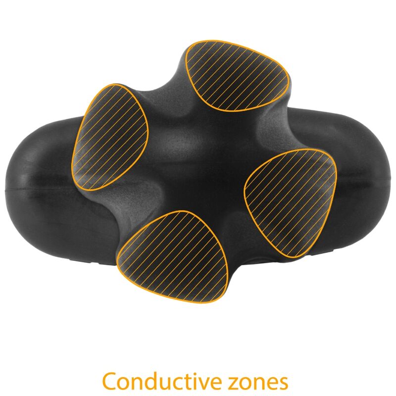Electrastim - Tartarus buttplug quadripolar siliconen zwart