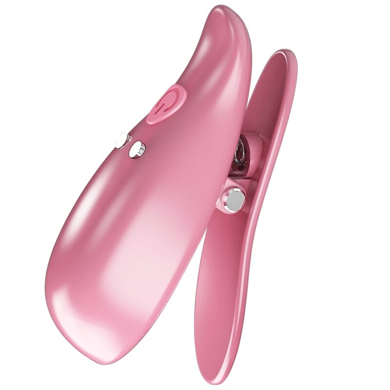 Pretty Love - Leaf vibrating nipple clamps roze