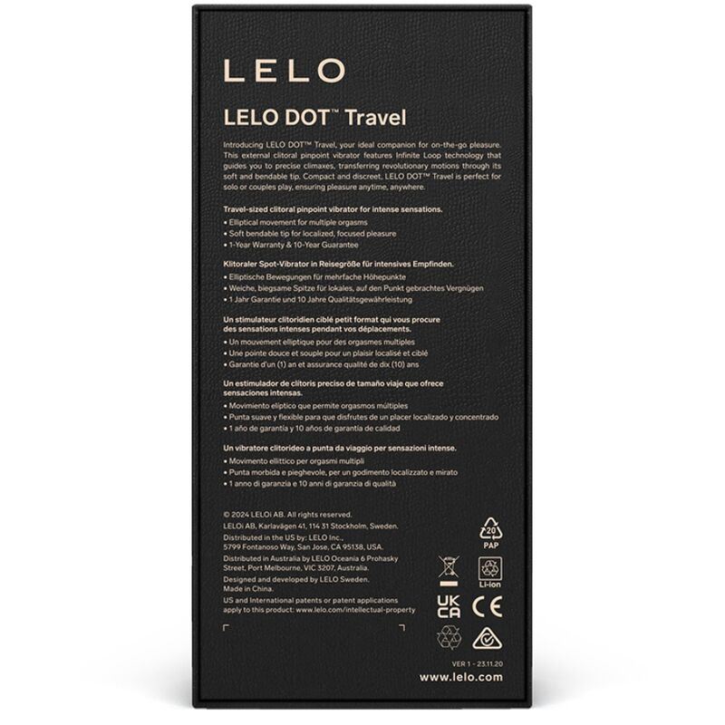 Lelo - Dot travel clitorisstimulator paars
