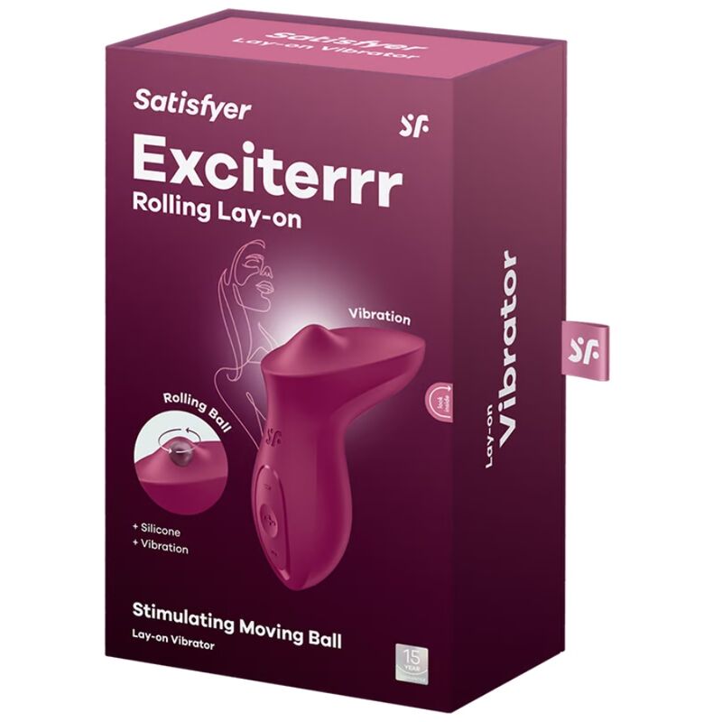 Satisfyer - Exciterrr oplegvibrator met roterende bal berry