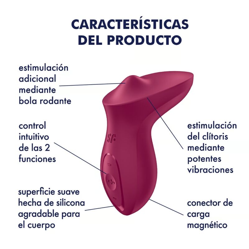 Satisfyer - Exciterrr oplegvibrator met roterende bal berry