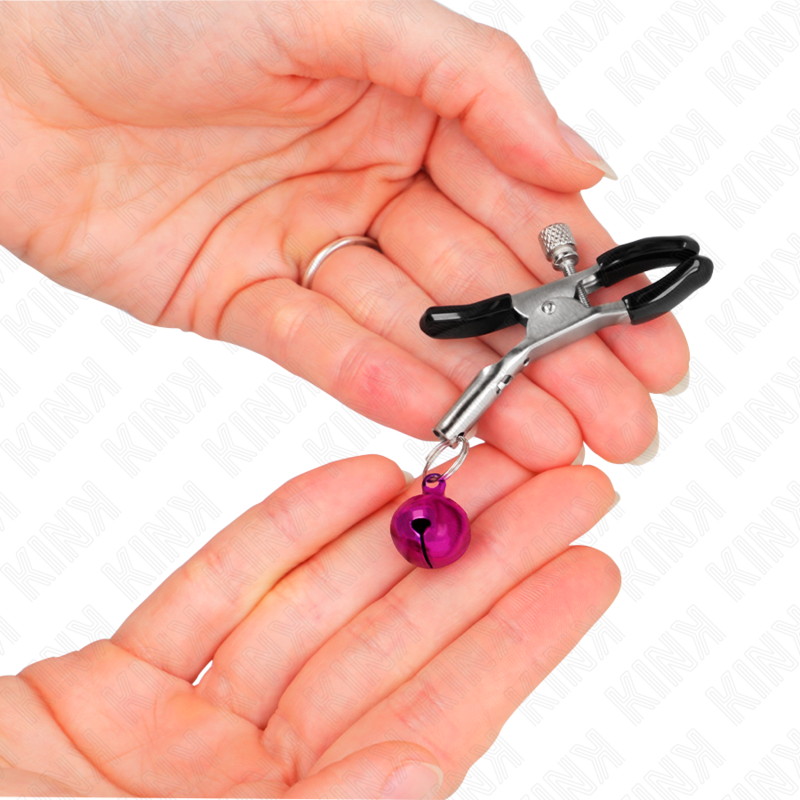 Kink - Paars single bell nipple clamp 6 cm