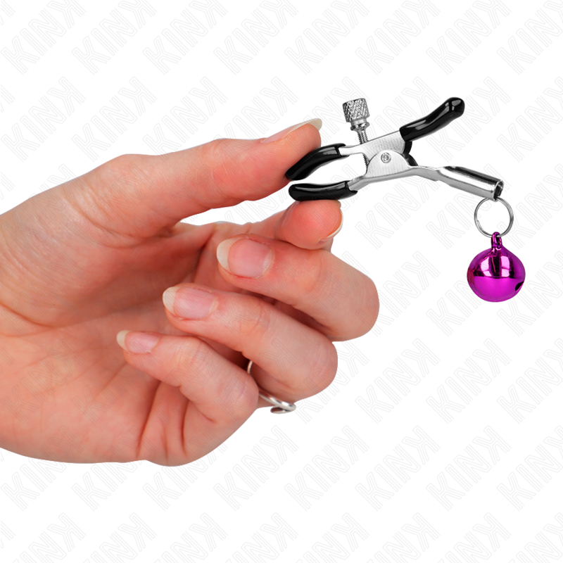 Kink - Paars single bell nipple clamp 6 cm