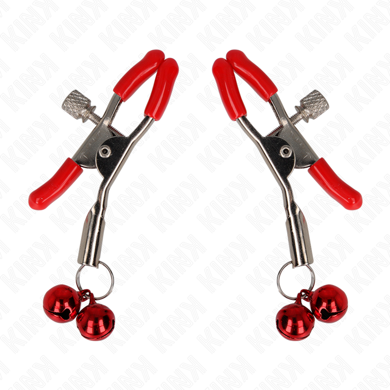Kink - Rood double bell nipple clamp rood 6 cm
