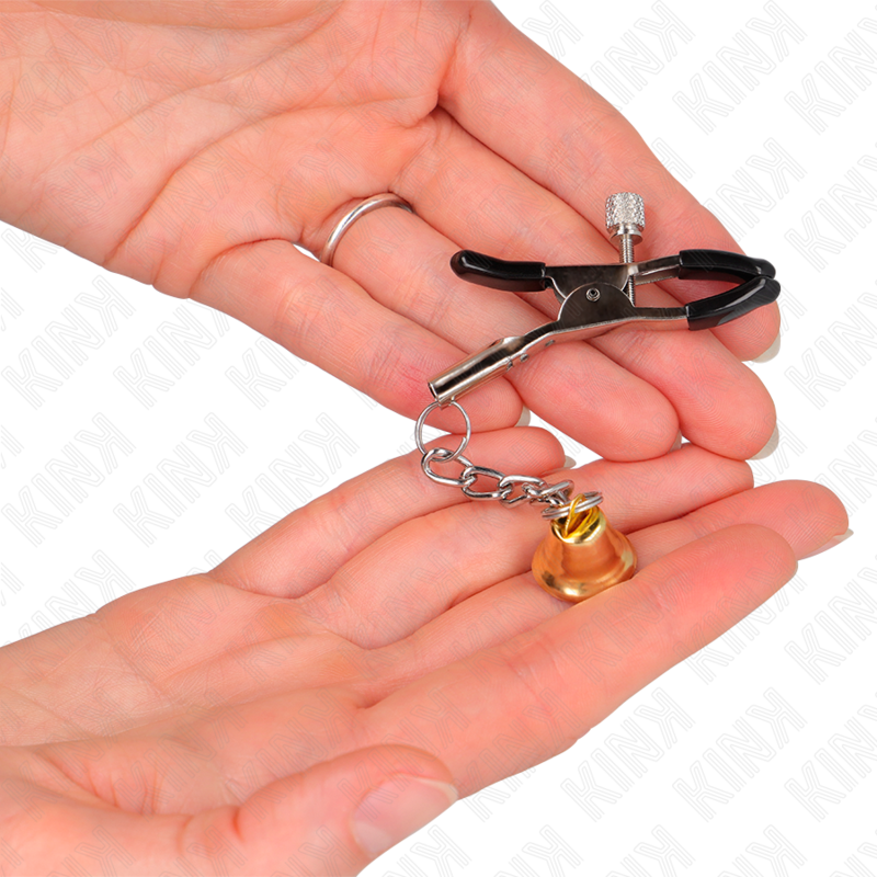 Kink - Goud bell pendant nipple clamps 6 cm