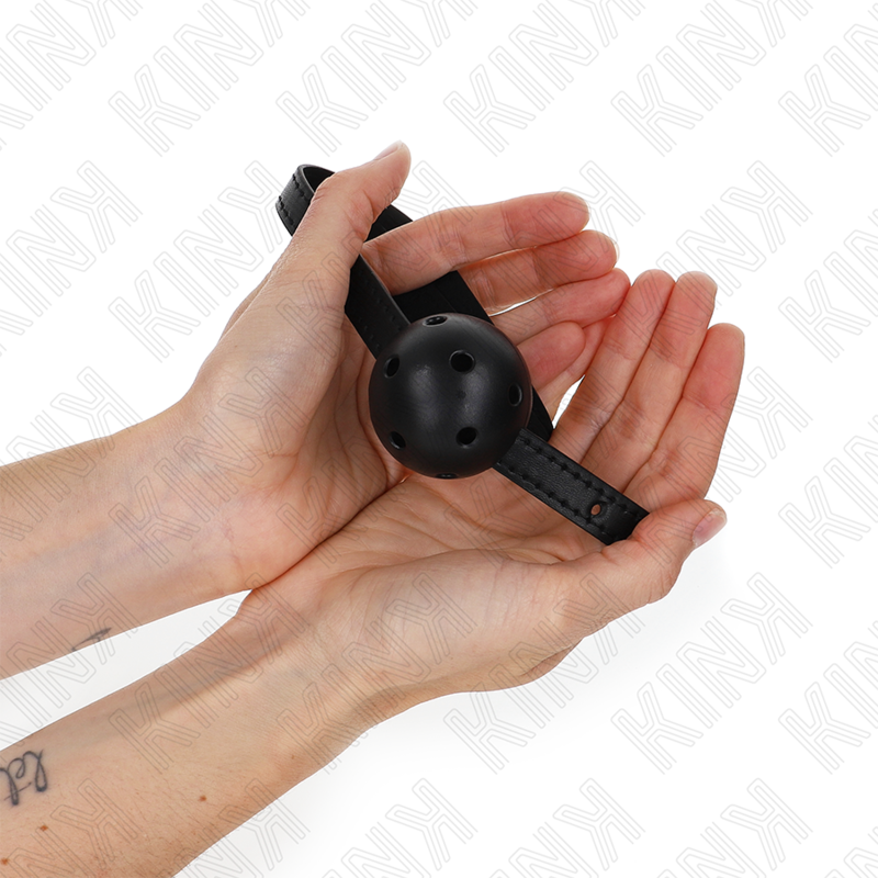 Kink - Simplicity zwart breathable ball 4,5 cm gag 62 x 1,5 cm