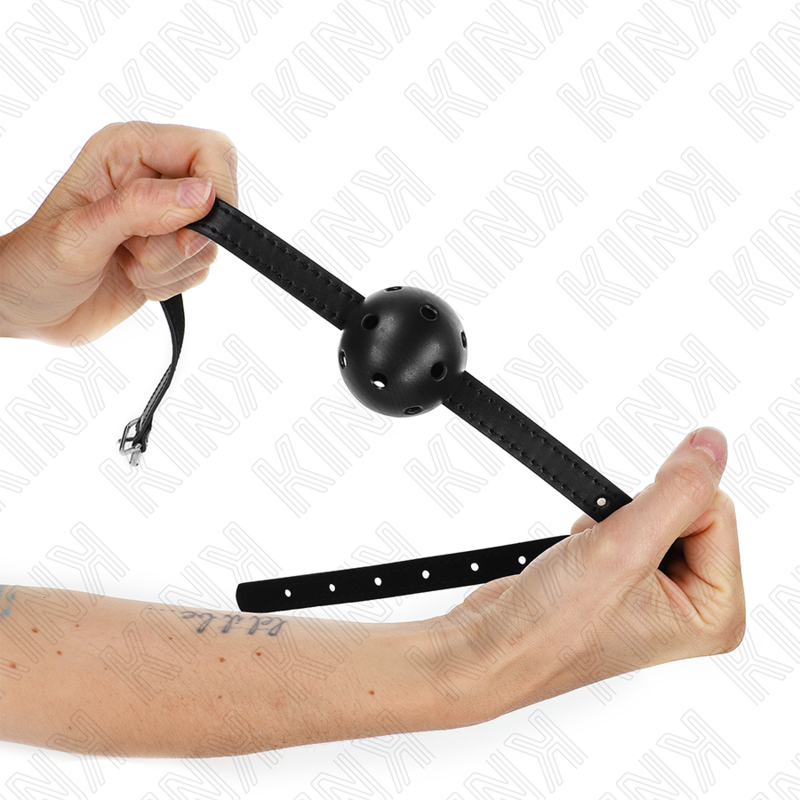 Kink - Simplicity zwart breathable ball 4,5 cm gag 62 x 1,5 cm