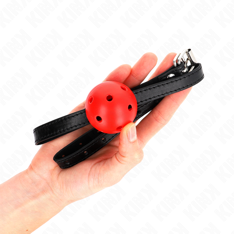 Kink - Simplicity rood breathable 4,5 cm ball gag 62 x 1,5 cm