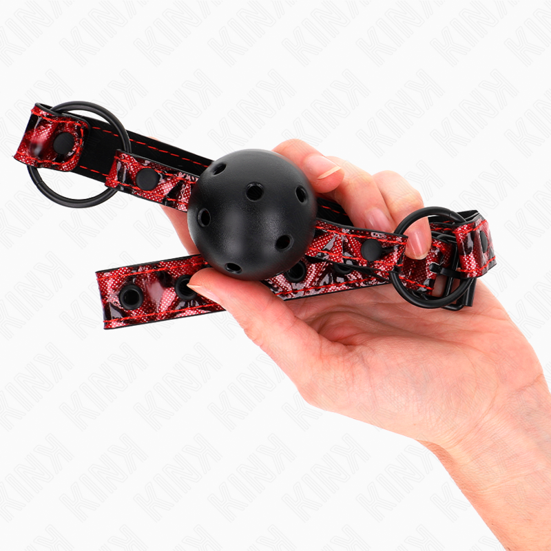 Kink - Diamond pattern ball 4,5 cm gag model 2 64,5 cm adjustable 42-60 cm