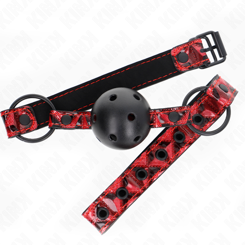 Kink - Diamond pattern ball 4,5 cm gag model 2 64,5 cm adjustable 42-60 cm