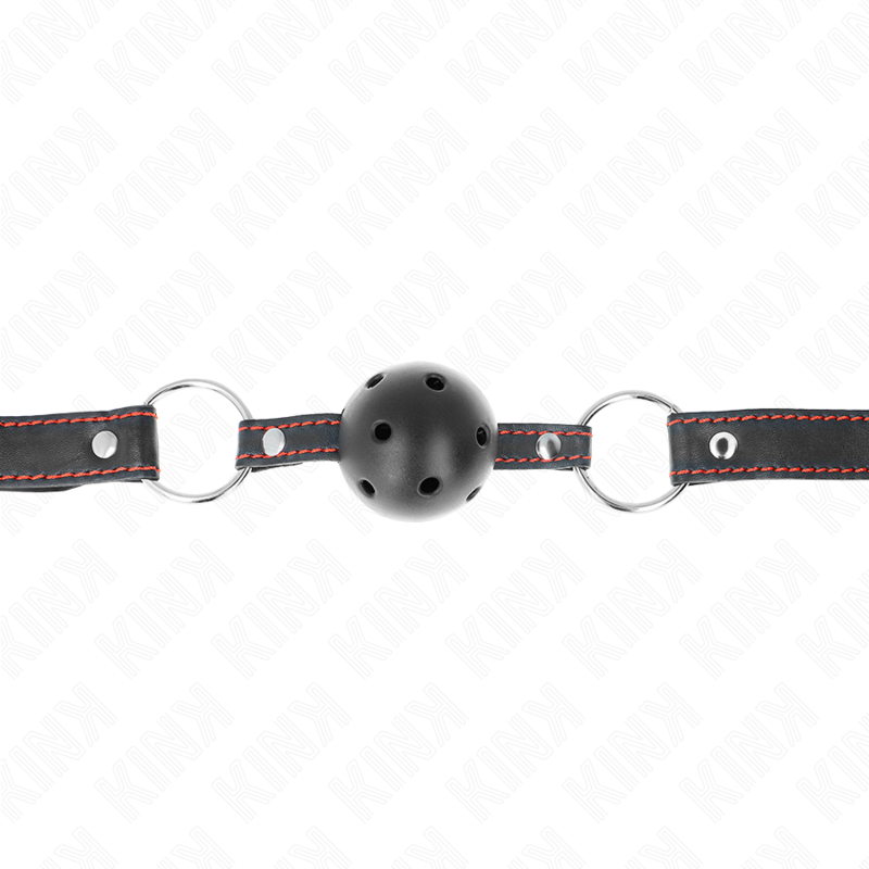 Kink - Hollow hard zwart ball gag model 2 65 x 2,5 cm