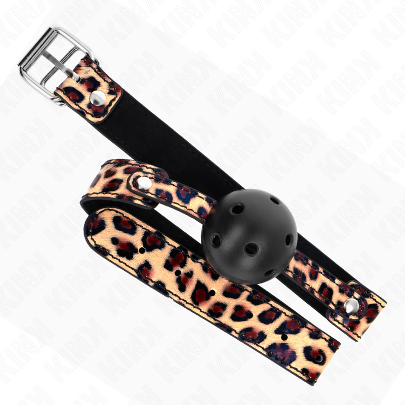 Kink - Leopard breathable ball 4,5 cm gag 65 x 2,5 cm