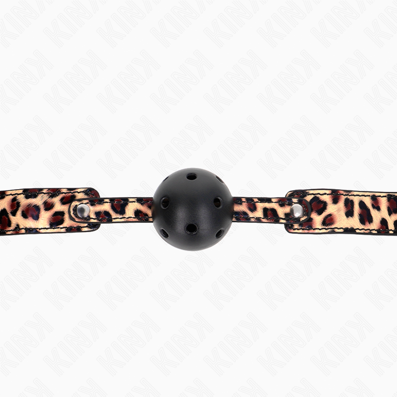 Kink - Leopard breathable ball 4,5 cm gag 65 x 2,5 cm