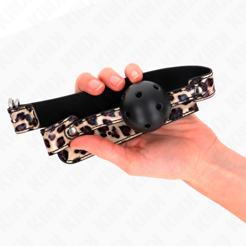 Kink - Leopard breathable ball 4,5 cm gag 65 x 2,5 cm