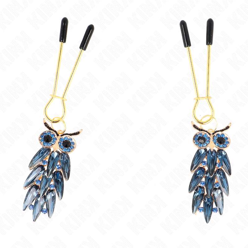 Kink - Owl pendant nipple clamps 6 cm