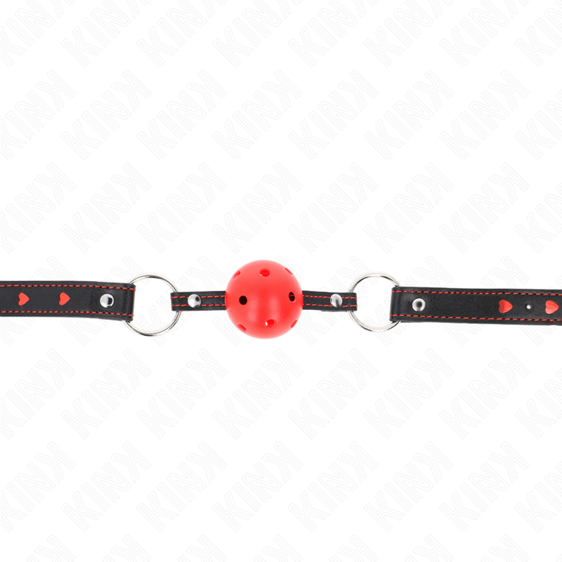 Kink - Hollow hard rood ball gag model 2 65 x 2,5 cm