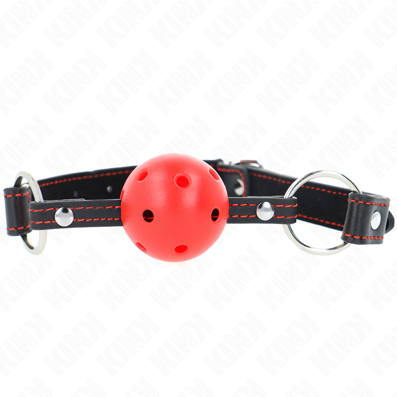 Kink - Hollow hard rood ball gag model 2 65 x 2,5 cm