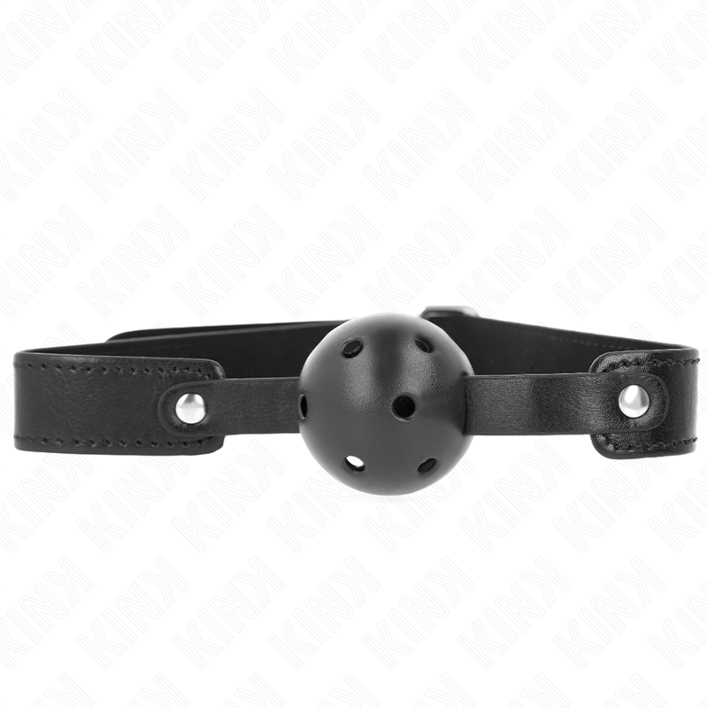 Kink - Zwart breathable ball 4,5 cm gag 65 x 2,5 cm