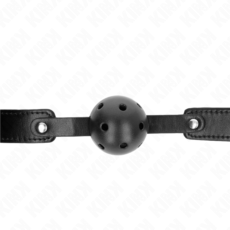 Kink - Zwart breathable ball 4,5 cm gag 65 x 2,5 cm