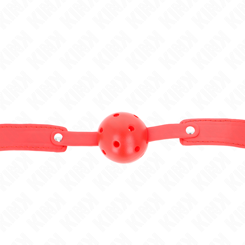 Kink - Rood breathable ball 4,5 cm gag 65 x 2,5 cm