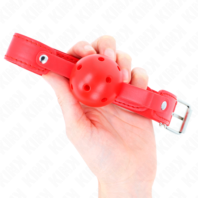 Kink - Rood breathable ball 4,5 cm gag 65 x 2,5 cm